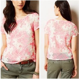 Anthropologie | Meadow Rue Cherry Blossom Top
